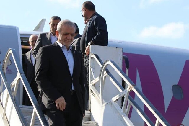 پزشکیان وارد استان مازندران شد