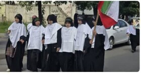 در خونخواهی رهبر شهید انقلاب، بانوان بابلی کفن پوش به میدان آمدند