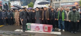 پیکر دومین شهید اقتدار در نوشهر تشییع شد