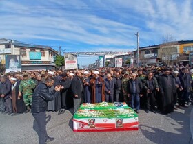 پیکر مطهر ۲ شهید مدافع امنیت، در شهرستان نور تشییع شد
