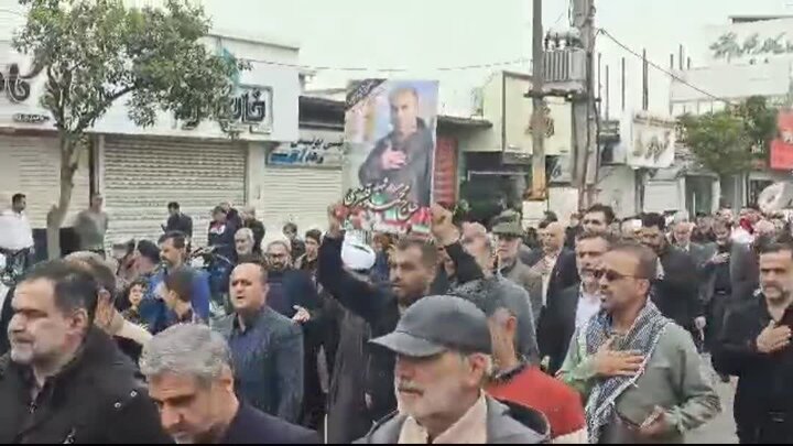 جویبار در سوگ سردار/ پیکر شهید «محمد قنبری» در خانه ابدی آرام گرفت