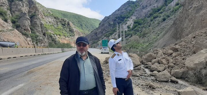 ورود فرماندار سوادکوه به موضوع رانش در تنگه ابوالقیس/ محور اصلی تهران-شمال در معرض خطر