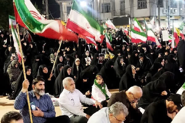 نمایش وحدت و بیعت مازندرانیها در ایستگاه هفتاد و هفتم