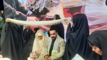 پیوند آسمانی یک زوج جوان در تجمع شبانه مردم آمل