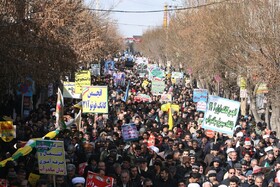 راهپیمایی گسترده ۲۲ بهمن در میاندوآب برگزار شد