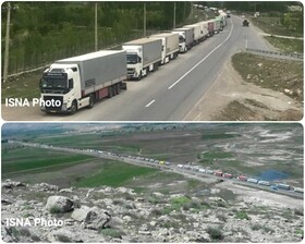 صف طولانی 500  کامیون‌ در مرز بازرگان/ترکیه همکاری نمی‌کند