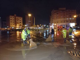 جاری شدن سیل در منطقه رودکی ارومیه