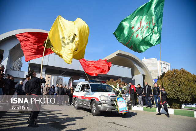 گزارش تصویری از تشییع پیکر ۵ شهید گمنام در ارومیه