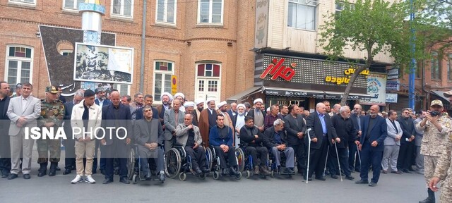 تشییع پیکر جانباز شهید یوسف طالب مرندی در ارومیه