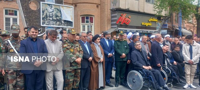 تشییع پیکر جانباز شهید یوسف طالب مرندی در ارومیه