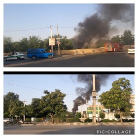 آتش‌زدن لاستیک توسط عناصر نفوذی دشمن با هدف ایجاد التهاب انجام می‌شود