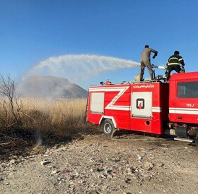 مهار آتش‌سوزی در حاشیه پارک ملی دریاچه ارومیه 