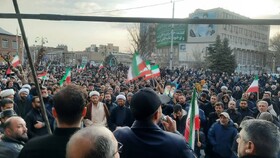 تجمع مردم ارومیه در پی شهادت رهبر معظم انقلاب
