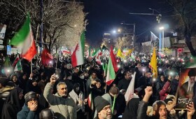 تجمع مردمی در محکومیت تجاوز آمریکایی-صهیونی و آیین دشمن‌سوزی در ارومیه