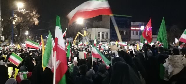 تجمع مردمی در محکومیت تجاوز آمریکایی_صهیونی و آیین دشمن سوزی در ارومیه