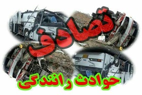 واژگونی مینی‌بوس در آزاد راه قزوین - کرج