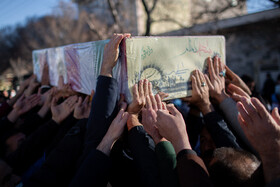 تشییع پیکر شهدای گمنام دفاع مقدس در قزوین