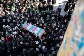 تشییع پیکر شهدای گمنام دفاع مقدس در قزوین