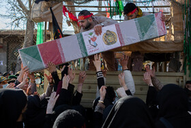 تشییع پیکر شهدای گمنام دفاع مقدس در قزوین