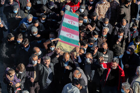 تشییع پیکر شهدای گمنام دفاع مقدس در قزوین