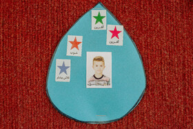 عکس حمیدرضا یکی از دانش آموزان پایه اول دبستان؛ که بخاطر مسائل درسی و همچنین مسائل انضباطی مثبتش توسط پوریا معلمش؛ در تابلو اعلانات کلاس تشویق شده است.