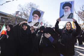 تجمع سوگواران رهبر شهید انقلاب در قزوین
