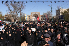 تجمع سوگواران رهبر شهید انقلاب در قزوین