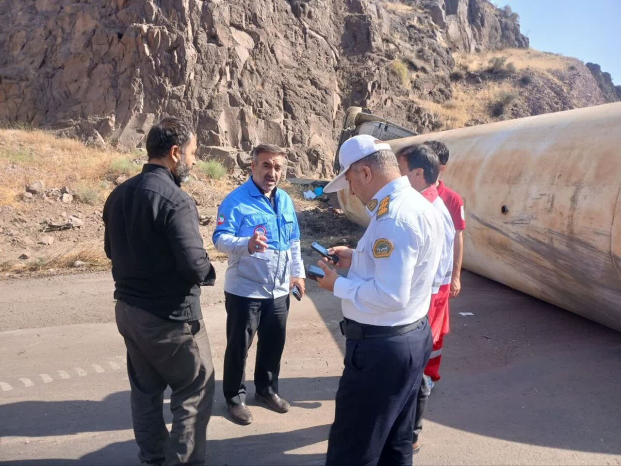 واژگونی تانکر حمل گاز مایع در قزوین