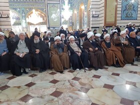 حضور مراجع و علما بر پیکر سردار مقاومت