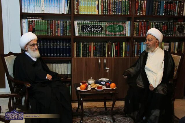 آیات عظام مکارم و نوری همدانی دیدار کردند