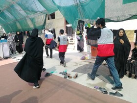 استقرار تیم بهداشت و درمان هلال احمر قم در کشور عراق