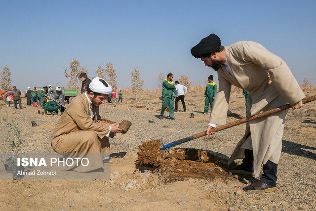 عکس تزئینی است روحانیت نقش مؤثری در ترویج فرهنگ درختکاری دارد