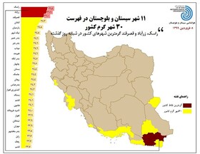 هواشناسی سیستان‌وبلوچستان رتبه دوم صحت پیش‌بینی هوای کشور را کسب کرد