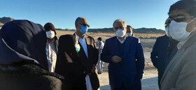 بازدید استاندارسیستان وبلوچستان از پروژه راه آهن در بخش نازیل شهرستان تفتان