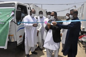 اهدا ۷دستگاه ماشین مکانیزه حمل زباله به مناطق حاشیه شهر چابهار 