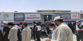 افتتاح دویست و دومین بیمارستان صحرایی نیروی زمینی سپاه در نقطه صفر مرزی هیرمند