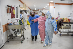 تلاش پرستاران بخش مراقبت های ویژه بیمارستان امام حسین(ع) شاهرود