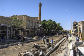 آغاز عملیات پیاده راه سازی در خیابان تاریخی امام سمنان