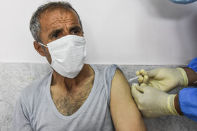 تزریق واکسن کرونا به پاکبانان - سمنان