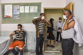 تزریق واکسن کرونا به پاکبانان - سمنان