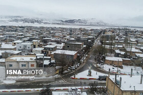 بارش برف زمستانی در روستای نردین بخش کالپوش