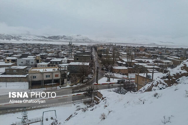 بارش برف زمستانی در روستای نردین بخش کالپوش