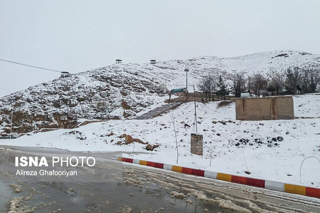 بارش برف زمستانی در روستای نردین بخش کالپوش