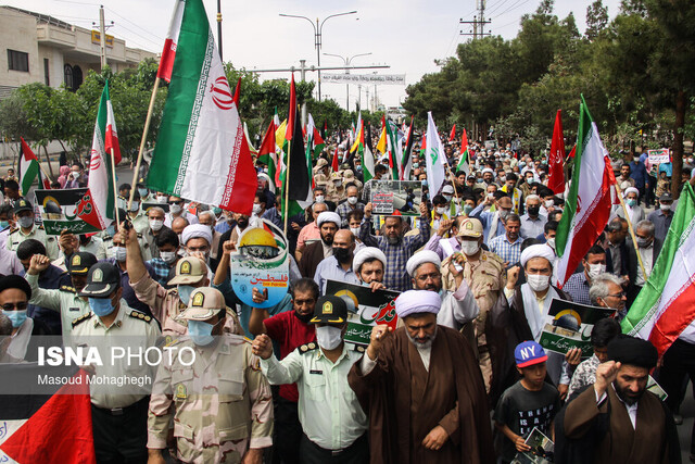 حمایت سمنانی ها از آرمان فلسطین