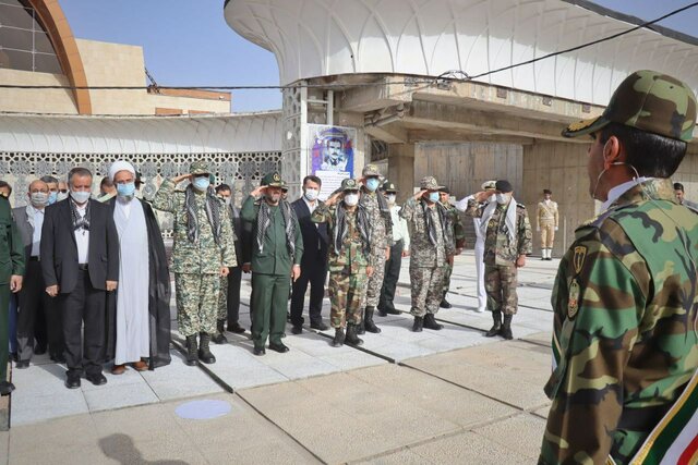 صبحگاه مشترک نیروهای مسلح در استان سمنان