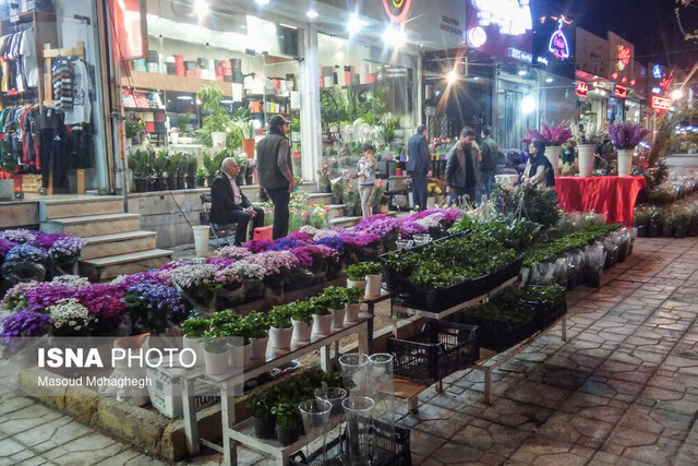 بازار خرید گل در آستانه سال نو - سمنان