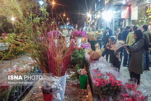 بازار خرید گل در آستانه سال نو - سمنان