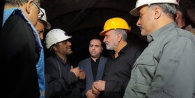 حضور وزیر تعاون، کار و رفاه اجتماعی در محل حادثه و حضور در جمع کارگران معدن طزره دامغان