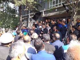 حضور وزیر تعاون، کار و رفاه اجتماعی در محل حادثه و حضور در جمع کارگران معدن طزره دامغان