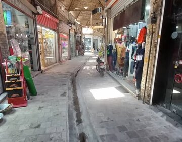 مرمت اضطراری بام بازار تاریخی شاهرود